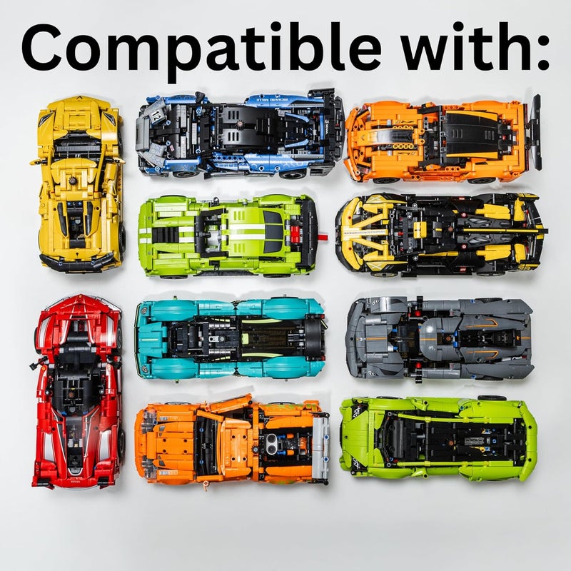 Brickify Wall Mount Compatible with Lego Technic Cars | Wall Mount Hook for Lego 42161 42151 42138 42153 42123 (2) - Image 2